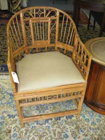 Appraisal: Pair of Bamboo Chairs cane seat excellent