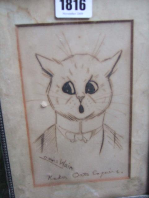 Appraisal: Louis Wain - Kaker Oats Esquire pen and ink signed