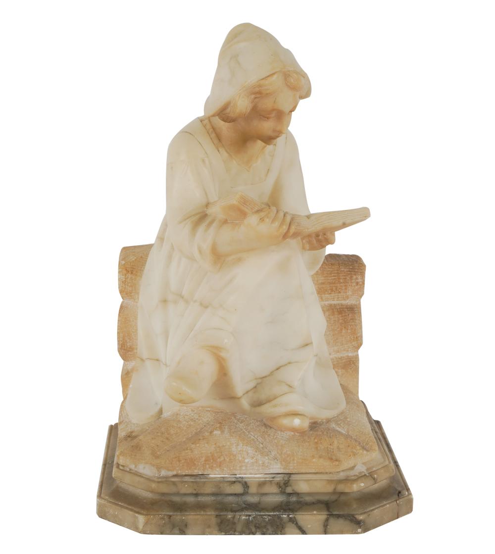 Appraisal: ITALIAN CARVED MARBLE FIGURAL GROUPsigned C Ghilli and inscribed Made