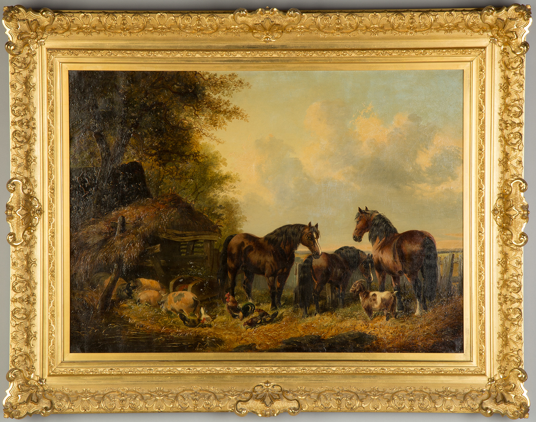 Appraisal: Attr John Frederick Herring the Younger British - Farmyard scene