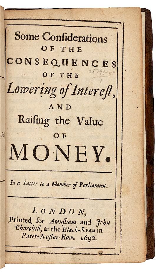 Appraisal: LOCKE John Some Considerations of the Consequences of the Lowering