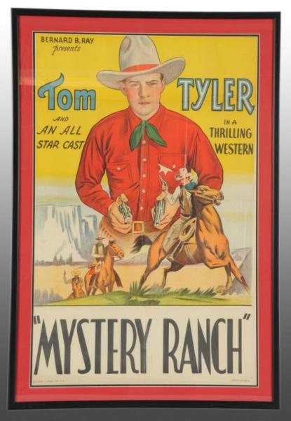 Appraisal: Paper Tom Tyler in Mystery Ranch Poster Description s to