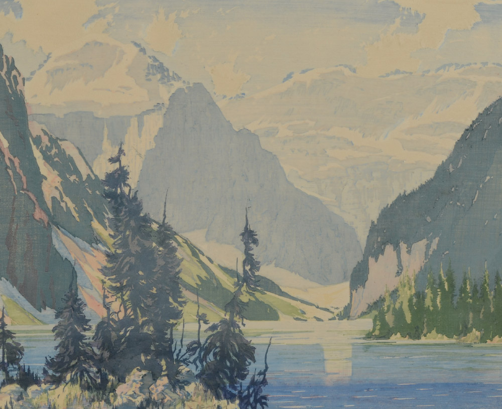 Appraisal: LEIGHTON Barbara Canadian - ''Lake Louise'' Etching sight size ''