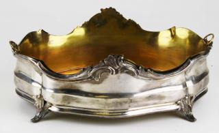 Appraisal: Robert Linzeler- Paris silver brass lined open serving dish minerva