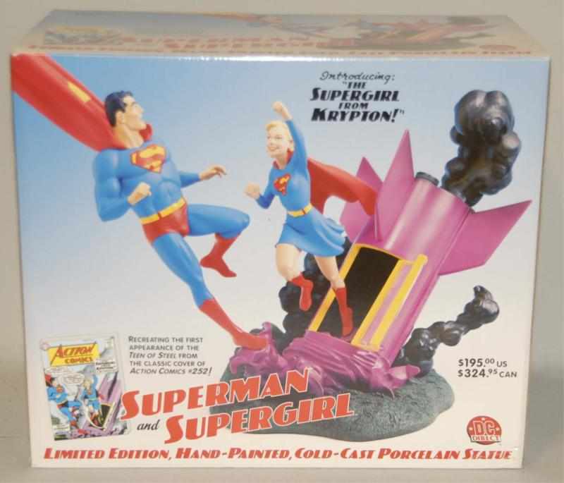 Appraisal: DC Direct Superman Supergirl Statue in Box Porcelain Limited Edition