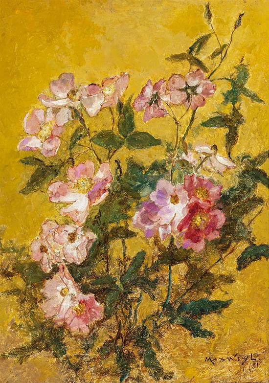 Appraisal: Max Weyl American - Still Life of Beach Roses Signed