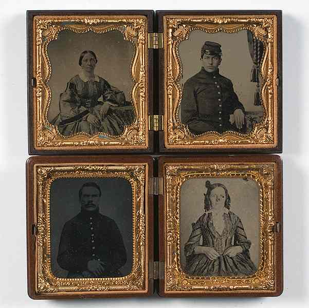 Appraisal: Civil War Cased Images of Soldiers Their Wives Lot includes