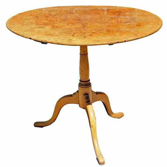 Appraisal: A Swedish Gustavian Birch and Alder Round Tilt-Top Tripod Table