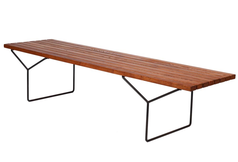 Appraisal: KNOLL VINTAGE TEAK BENCH BY HARRY BERTOIAHarry Bertoia Italy -