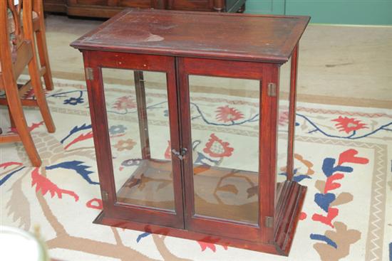 Appraisal: DISPLAY CASE Oak with glazed door and sides '' h