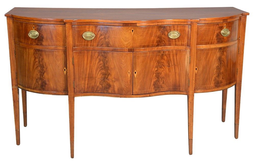 Appraisal: Mahogany Federal Style Sideboard on square tapered legs height inches