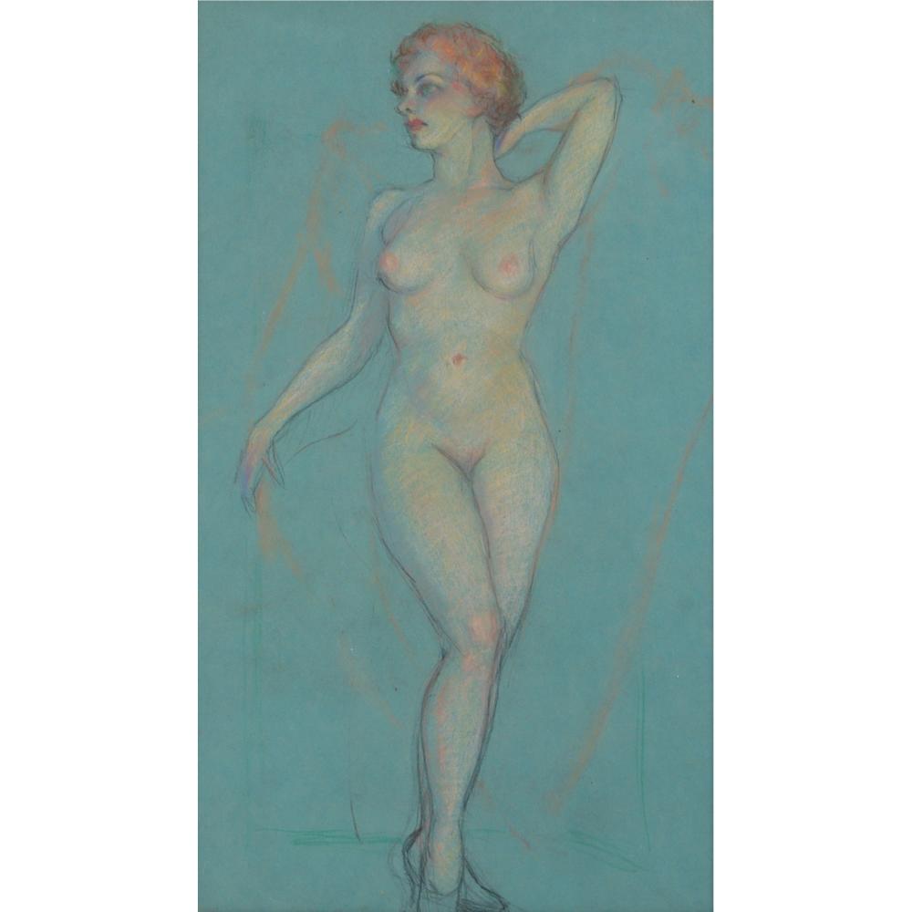 Appraisal: unknown th Century figure study of beautiful nude model ca