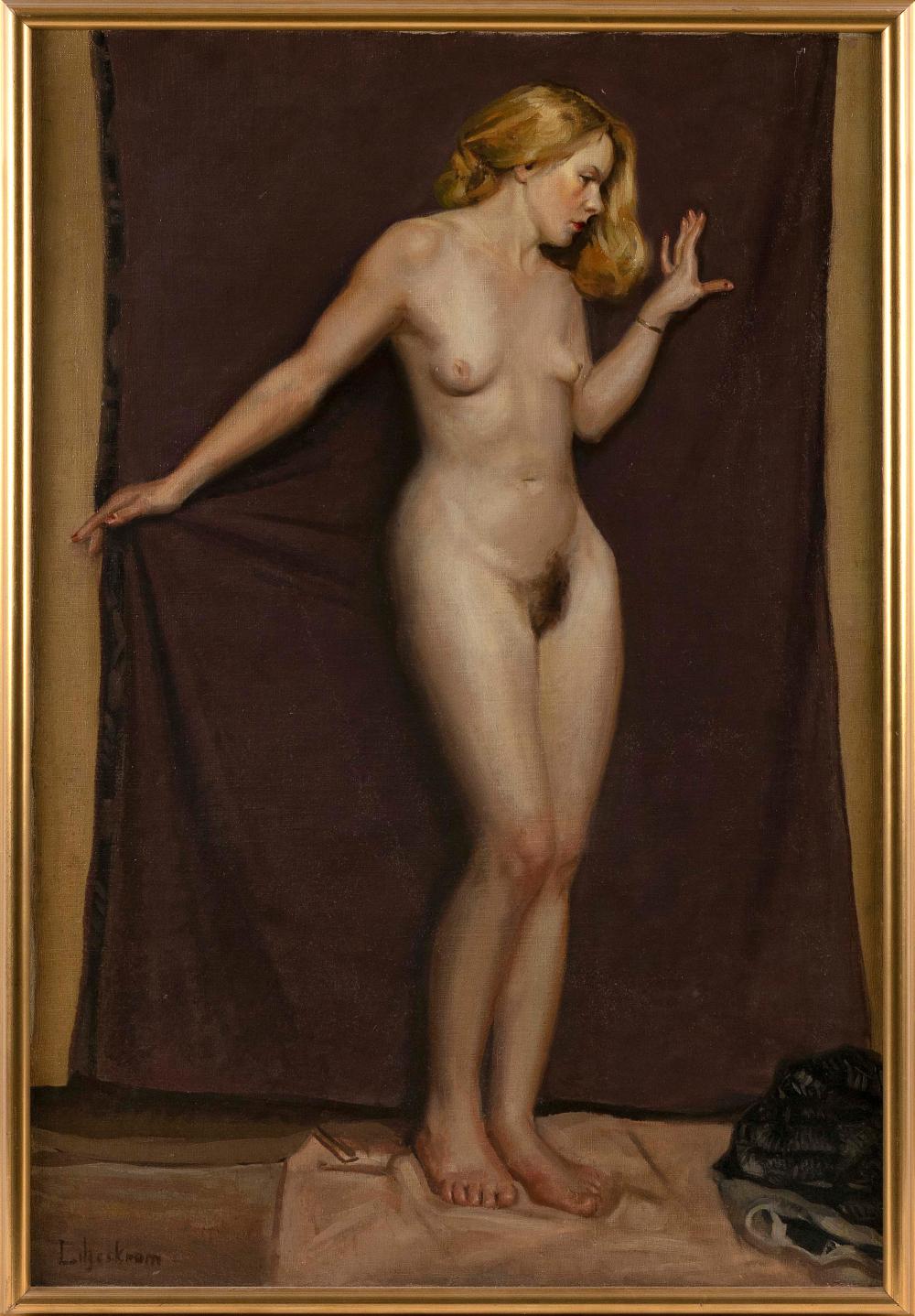 Appraisal: GUSTAV LILJESTROM CALIFORNIA SWEDEN - FEMALE NUDE OIL ON CANVAS