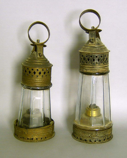 Appraisal: Two tin lanterns th c h h