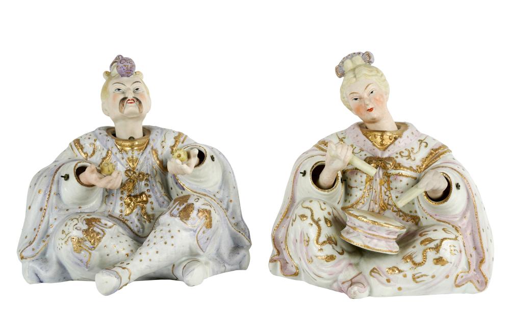 Appraisal: PAIR OF PORCELAIN NODDER FIGURESunmarked Dimensions approximately x x in