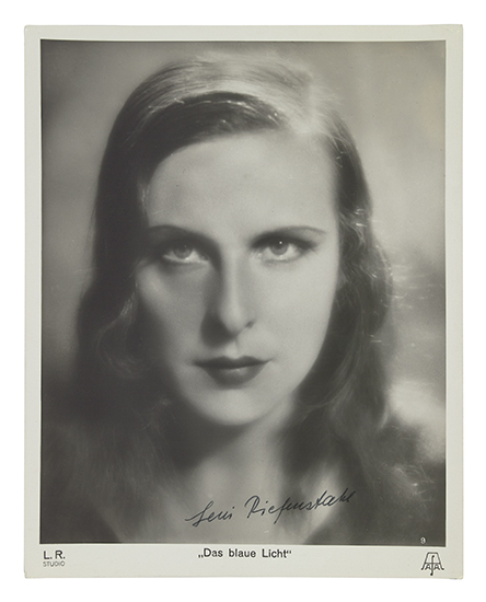 Appraisal: RIEFENSTAHL LENI Photograph Signed a close-up portrait image of her