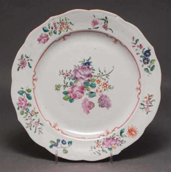 Appraisal: Chinese Export Famille Rose porcelain plate circa floral sprig border