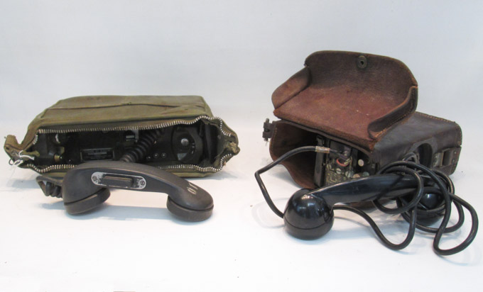 Appraisal: TWO U S FIELD TELEPHONES the first a Signal Corps