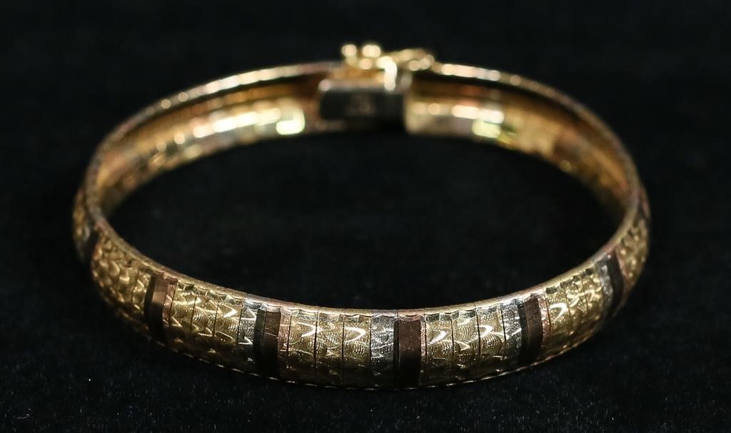 Appraisal: BELLINASO OTELLO ITALIAN K GOLD BRACELETBellinaso Otello Italy k flat