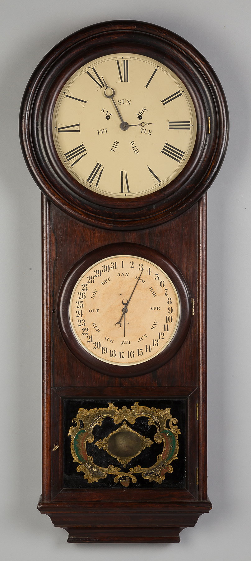 Appraisal: L F W W Carter Wall Regulator Rosewood case in