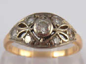 Appraisal: A Soviet Russian hallmarked standard approx carat diamond ring estimated