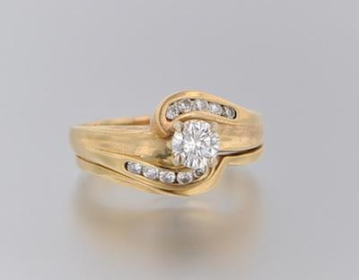 Appraisal: A Ladies' Diamond Ring k yellow gold ring set in