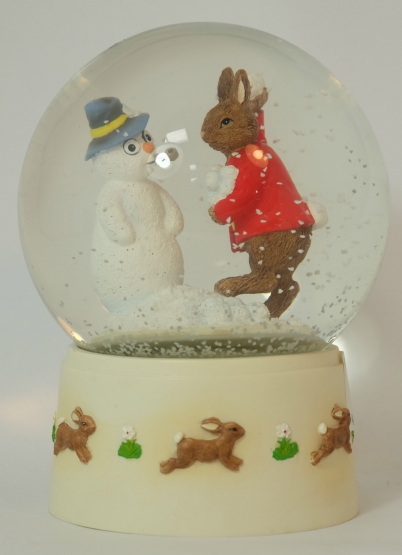 Appraisal: Royal Doulton Bunnykins Snow globe Footprints in the Snow DBGW