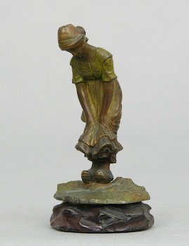 Appraisal: Cold Painted Bronze Figure ca Early th Century Bronze figure