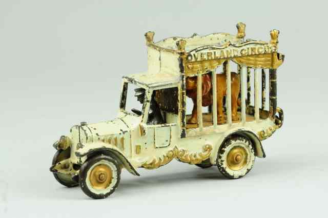 Appraisal: OVERLAND CIRCUS CAGE TRUCK Kenton painted in white overall cage