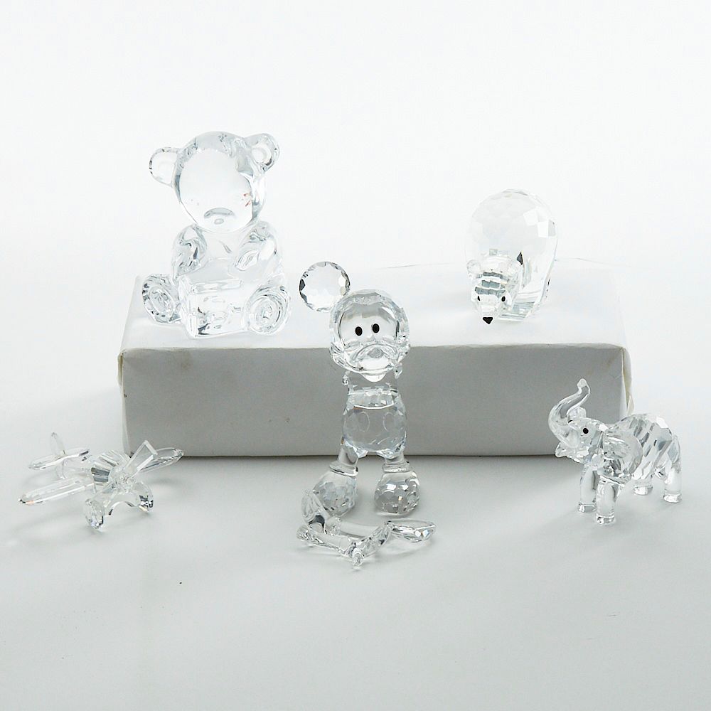 Appraisal: Grp Swarovski Crystal Figures Mickey Mouse Elephant Bear Group of