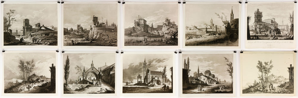 Appraisal: - Rados Etchings and Aquatints After Gonzaga Luigi Rados Italian