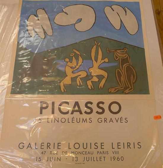 Appraisal: POSTER FOR PICASSO LINOLEUMS GRAVES