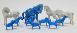 Appraisal: Chinese Turquoise Blanc de Chine Horse Figure CHINA TH CENTURY