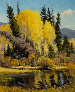 Appraisal: Autumn Reflections by Conrad Schwiering Conrad Schwiering - oil on