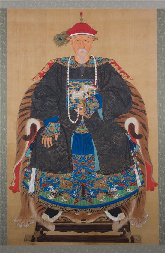 Appraisal: Sale Lot A Chinese Ancestor Portrait LATE TH EARLY TH