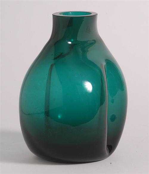 Appraisal: ITALIAN VASE Murano circa Emerald green glass H cm