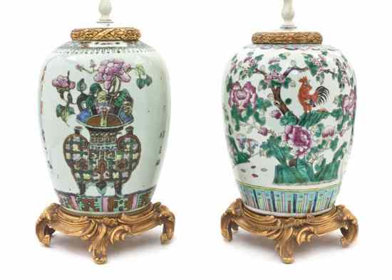 Appraisal: A Pair of Chinese Porcelain Ginger Jars one depicting a