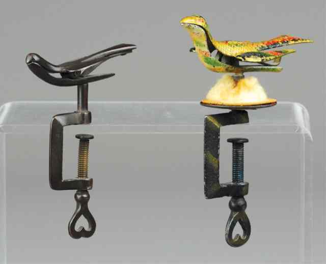 Appraisal: LOT OF TWO BIRD FIGURAL THREAD CLASPS Early examples includes