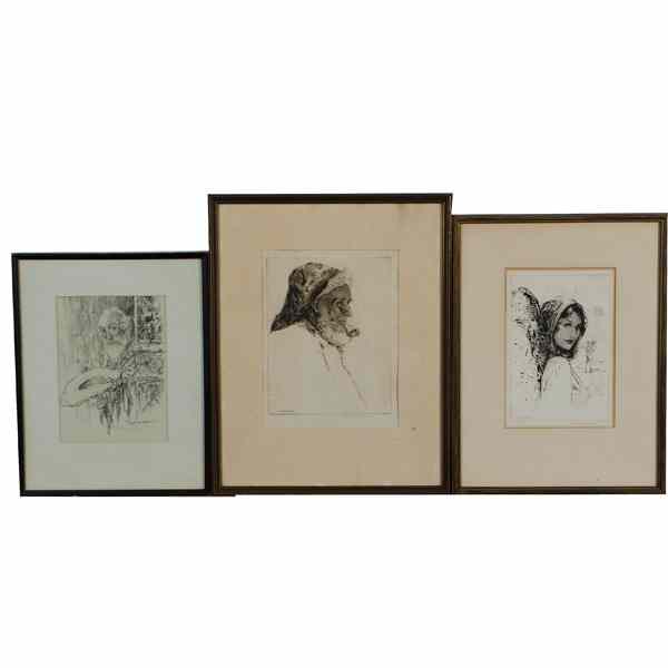 Appraisal: Paul Ashbrook American - Collection of Mexican Etchings Lithographs A