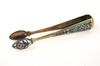 Appraisal: SUGAR TONGS - Russian gilded silver and cloisonne tongs by