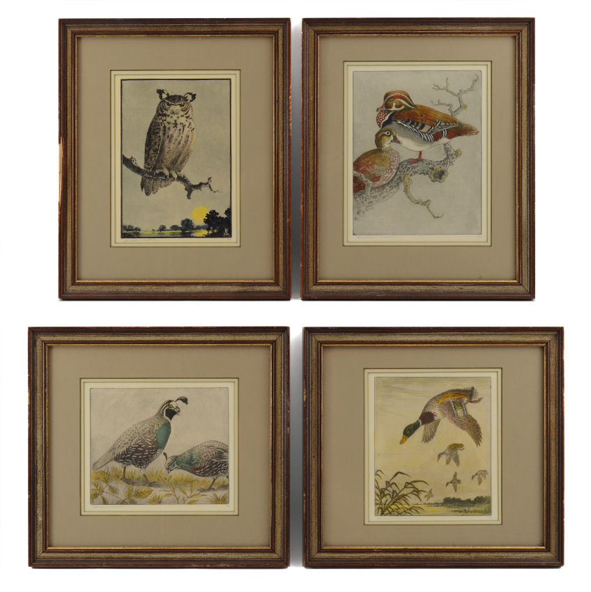 Appraisal: MOORE Benson Bond American - Game Birds and Owl Color