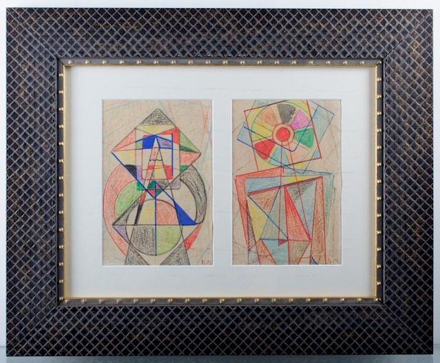 Appraisal: Kasimir Malevich Abstract Drawings On Paper Pair Kasimir Kazimir Severinovich