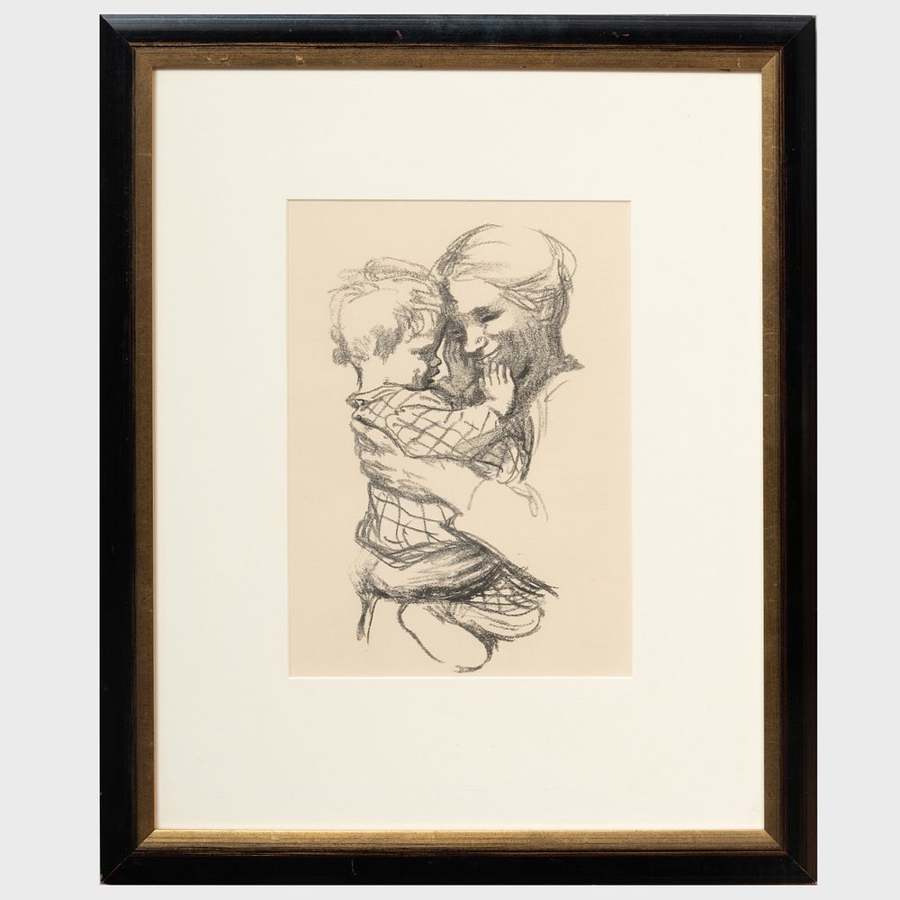 Appraisal: K the Kollowitz - Mutter und Kind Lithograph in black