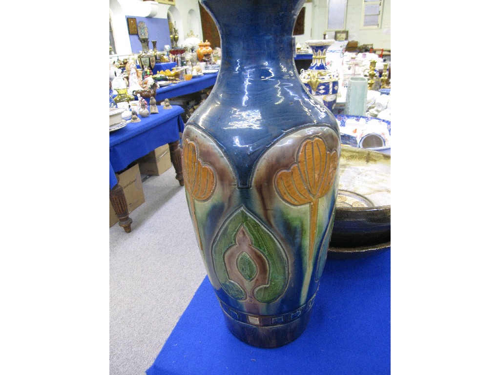 Appraisal: Large Belgian Pottery vases