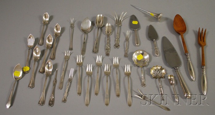 Appraisal: Assorted Silver and Silver Plated Flatware including a Whiting reticulated