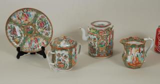 Appraisal: Rose Medallion Chinese Porcelain Tea Set Porcelain hand painted Chinese