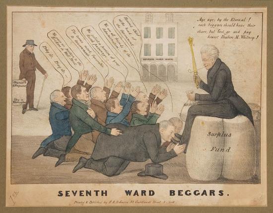 Appraisal: CARICATURE - Anti-Jackson Seventh Ward Beggars New York H R