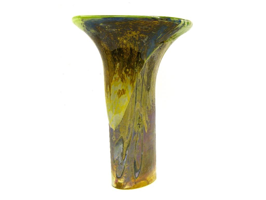 Appraisal: Sam Herman for Val St Lambert blown glass vase decorated