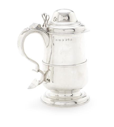 Appraisal: A George III provincial silver tankard by John Langlands II