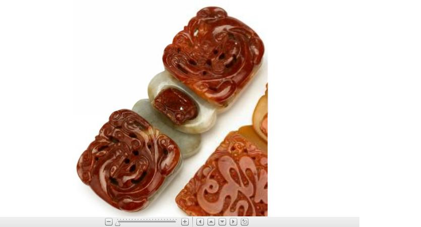 Appraisal: Chinese red jade buckle Qing dynasty